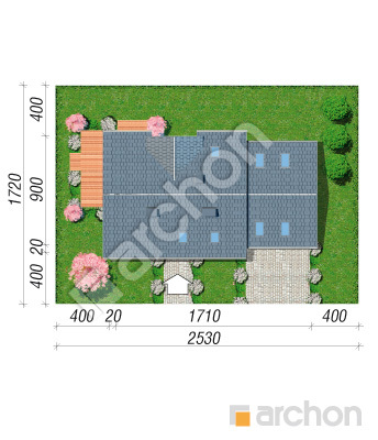 Проект дома ARCHON+ Дом в изумрудах (Г2) Ситуація