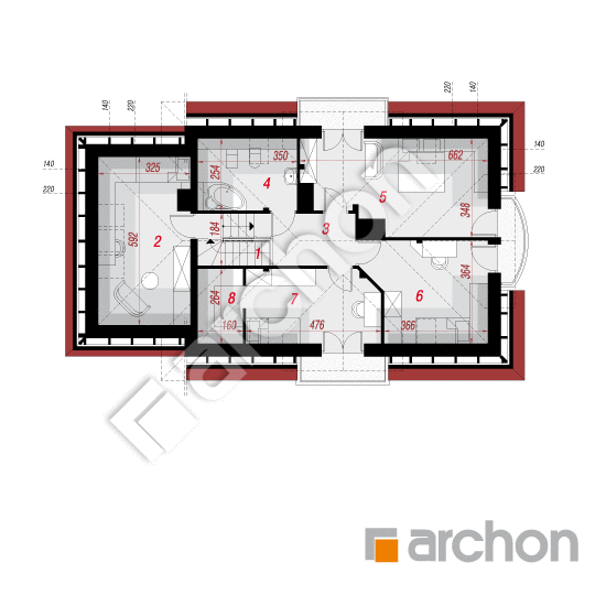 Проект дома ARCHON+ Дом в вербенах 4 План мансандри