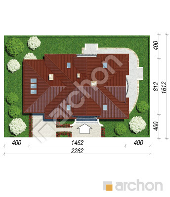 Проєкт будинку ARCHON+ Будинок у вербені 4 Ситуація