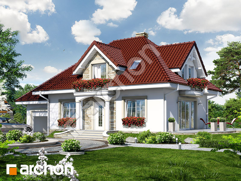 Проєкт будинку ARCHON+ Будинок у вербені 4 Вид 1