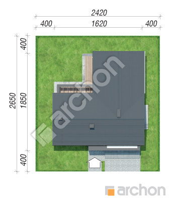 Проект дома ARCHON+ Дом в кармазинах (Г2) Ситуація