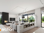 Проект дома ARCHON+ Дом в кармазинах (Г2) дневная зона (визуализация 1 вид 4)