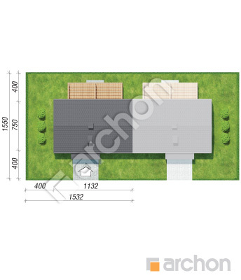 Проєкт будинку ARCHON+ Будинок в коручках 3 (Б) Ситуація