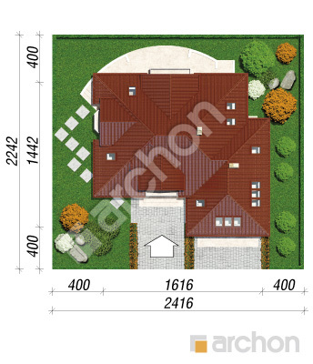 Проект дома ARCHON+ Дом в нагетках 3 Ситуація