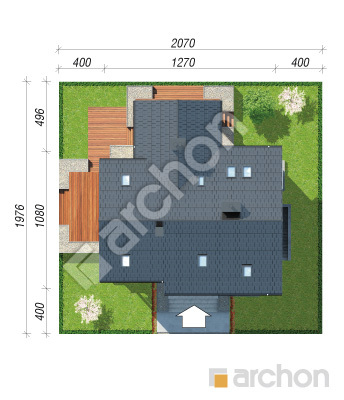 Проєкт будинку ARCHON+ Будинок в брунерах 2 (П) Ситуація