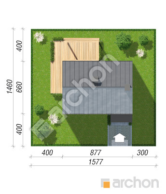 Проект дома ARCHON+ Дом в эверниях вер.2 Ситуація