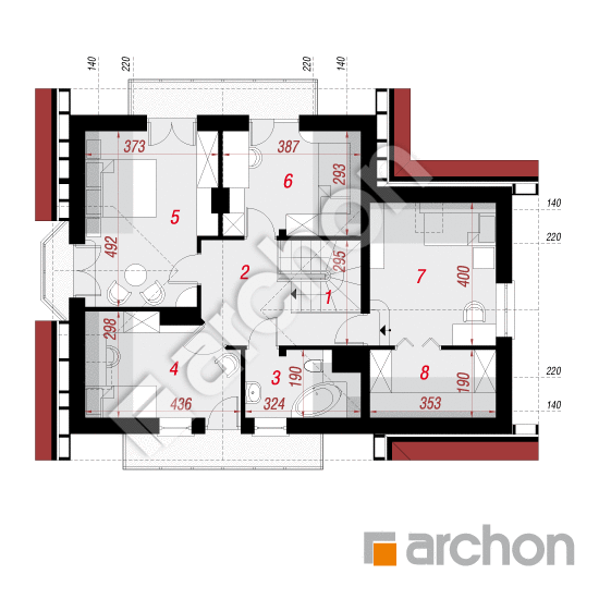 Проект будинку ARCHON+ Будинок в рододендронах 2 (П) План мансандри