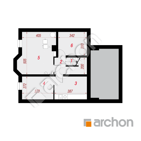 Проект будинку ARCHON+ Будинок в рододендронах 2 (П) План підвалу