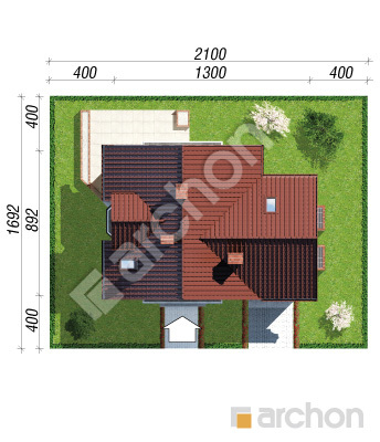 Проєкт будинку ARCHON+ Будинок в рододендронах 2 (П) Ситуація
