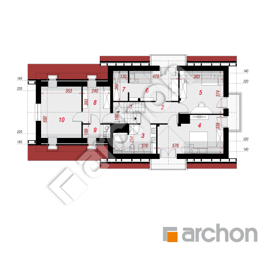 Проект дома ARCHON+ Дом в вербене 2 (Г2) План мансандри