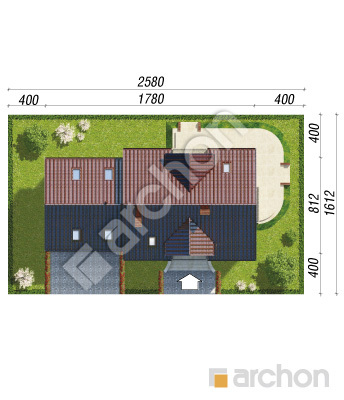 Проект дома ARCHON+ Дом в вербене 2 (Г2) Ситуація