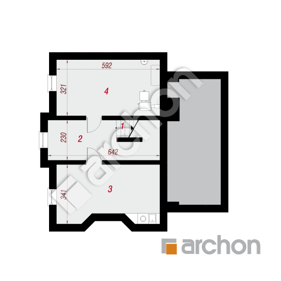Проект будинку ARCHON+ Будинок в антонівці (ГП) План підвалу