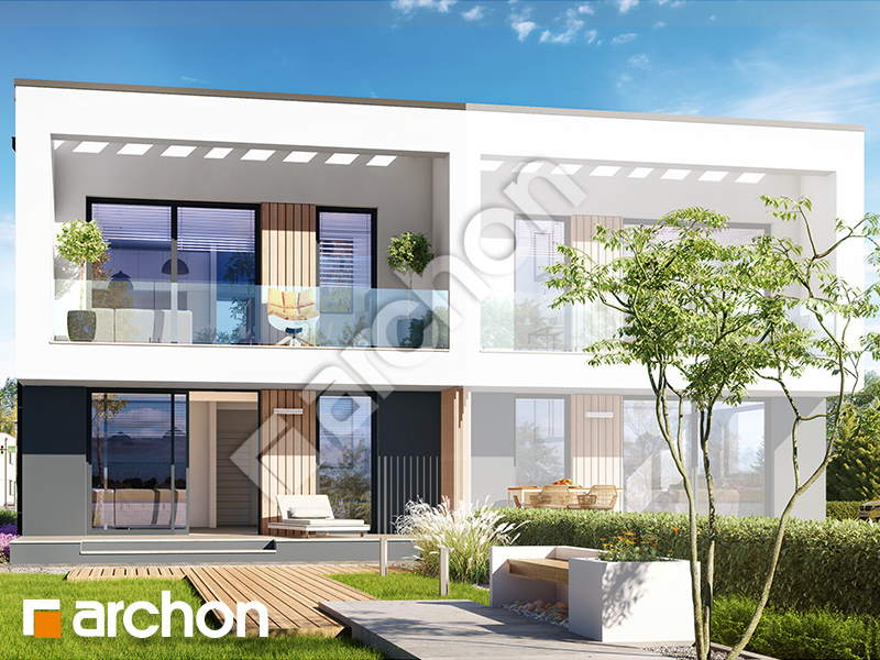 Проект дома ARCHON+ Дом в фиалках 6 (Р2БЕ) вер.3 Вид 1