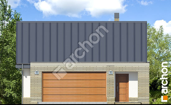 Передний фасад Г15- Двухместный гараж