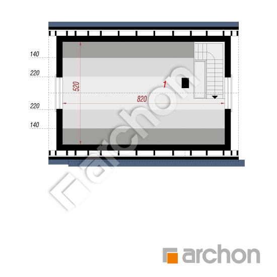 Проект будинку ARCHON+ Г15 - Двомісний гараж План мансандри