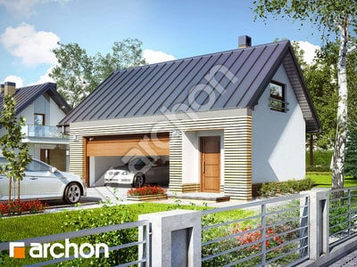 Проект дома ARCHON+ Г15- Двухместный гараж 