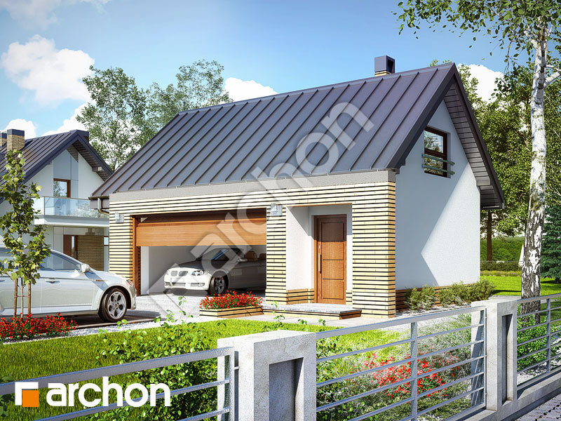 Проект будинку ARCHON+ Г15 - Двомісний гараж Вид 1