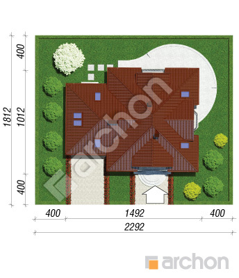 Проект дома ARCHON+ Дом в тамарисках 7 Ситуація