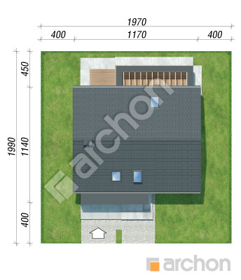 Проєкт будинку ARCHON+ Будинок під персиками (ГЕ) Ситуація