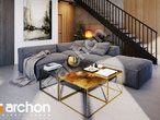 Проект будинку ARCHON+ Будинок під персиками (ГЕ) денна зона (візуалізація 1 від 6)