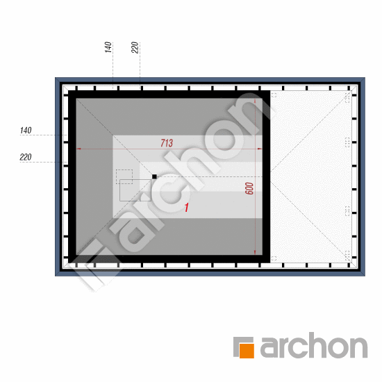 Проект дома ARCHON+ Г16 - Одноместный гараж План мансандри