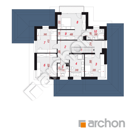 Проект будинку ARCHON+ Вілла Міранда 11 (Г2) План першого поверху