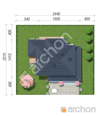 Проект дома ARCHON+ Вилла Миранда 11 (Г2) Ситуація