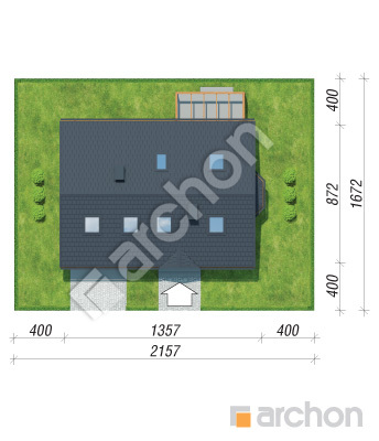 Проєкт будинку ARCHON+ Будинок в ягодах 2 (ПД) вер. 2 Ситуація