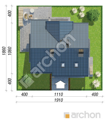 Проект дома ARCHON+ Дом под личи 6 Ситуація
