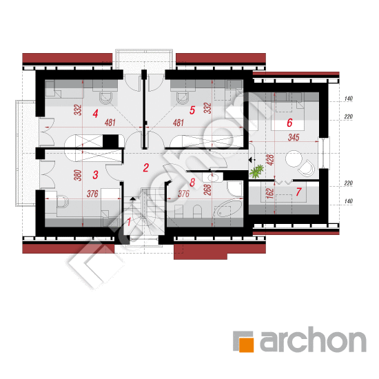 Проект будинку ARCHON+ Будинок в солодках 3 План мансандри