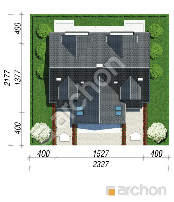 Проєкт будинку ARCHON+ Будинок у клематисах 11 Ситуація