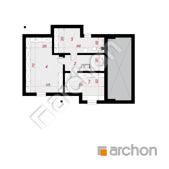 Проект будинку ARCHON+ Будинок в бугенвіліях (П) План підвалу