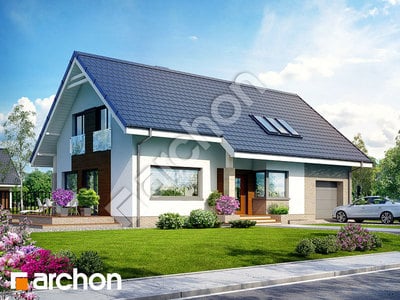 Проект дома ARCHON+ Дом в бугенвилиях (П) 