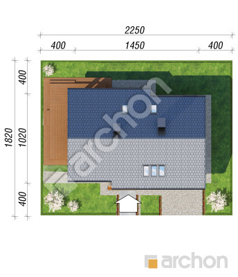 Проект дома ARCHON+ Дом в бугенвилиях (П) Ситуація