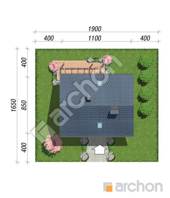 Проект дома ARCHON+ Дом в вистерии 8 Ситуація
