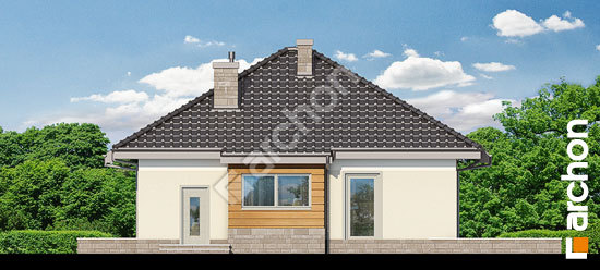 Боковой фасад Дом в дерни