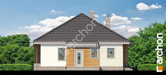 Передний фасад Дом в дерни