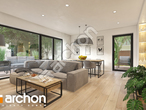 Проект дома ARCHON+ Дом в малиновках 11 (Б) дневная зона (визуализация 1 вид 1)