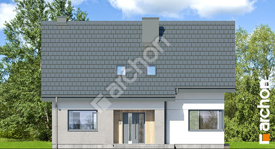 Передній фасад Будинок в яблонках 19