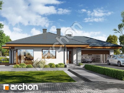 Проект дома ARCHON+ Дом в амаранте 2 вер.2 