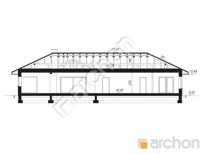 Проект дома ARCHON+ Дом в амаранте 2 вер.2 Розріз будинку