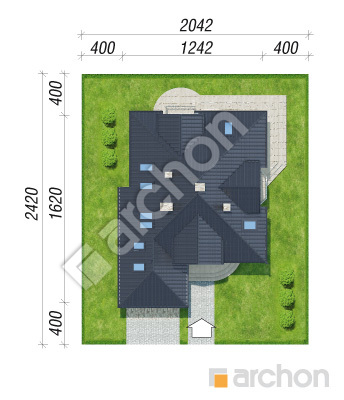 Проект дома ARCHON+ Дом в кокосах (Г) вер.2 Ситуація