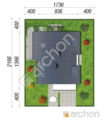 Проект дома ARCHON+ Дом в аденофорах вер.2 Ситуація