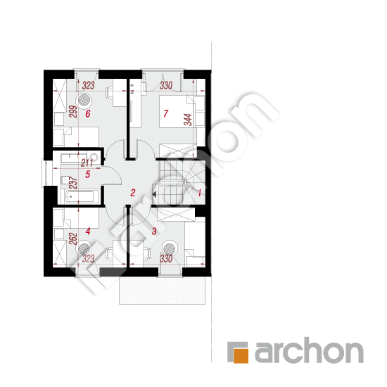 Проект будинку ARCHON+ Будинок в аркадіях 4 (Б) План першого поверху