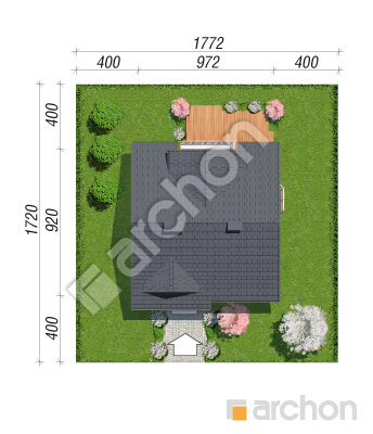 Проєкт будинку ARCHON+ Будинок під буками 4 вер.2 Ситуація