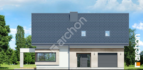 Передний фасад Дом в изопируме 12