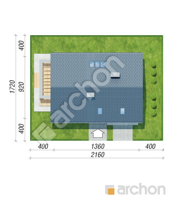 Проєкт будинку ARCHON+ Будинок в ізопірумі 12 Ситуація