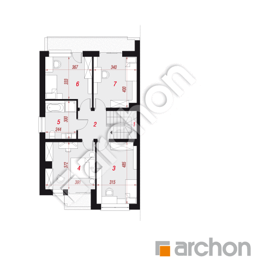 Проект будинку ARCHON+ Вілла Юлія 5 (Б) План першого поверху