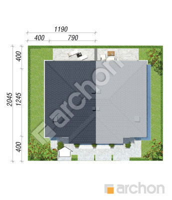 Проєкт будинку ARCHON+ Вілла Юлія 5 (Б) Ситуація