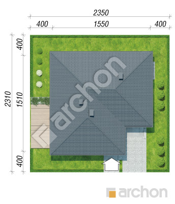 Проект дома ARCHON+ Дом в сирени 4 (Г) Ситуація